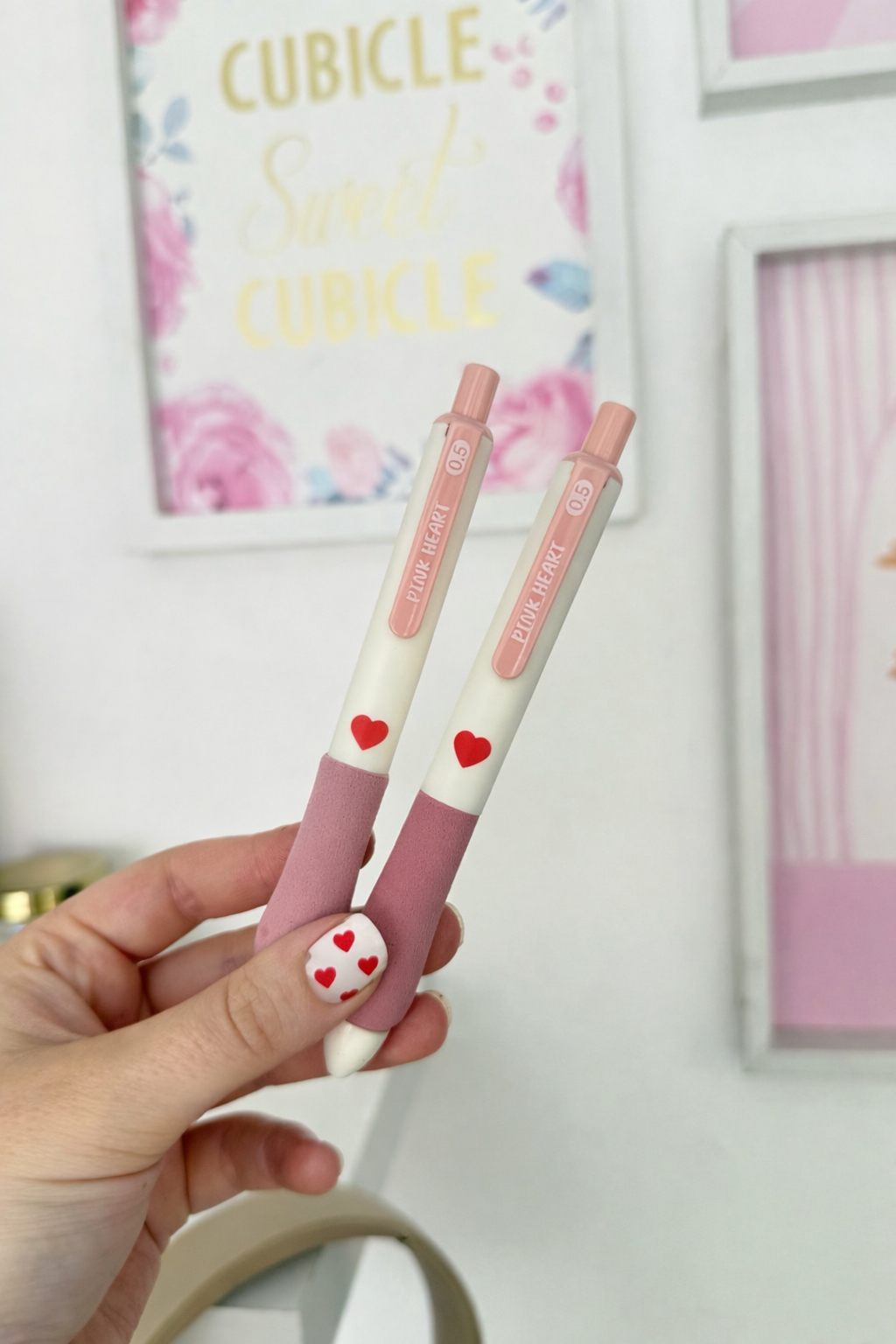 Lapicera corazones retráctil