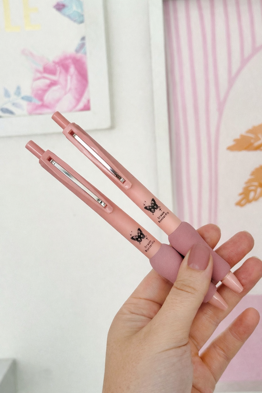 Lapicera retráctil butterfly