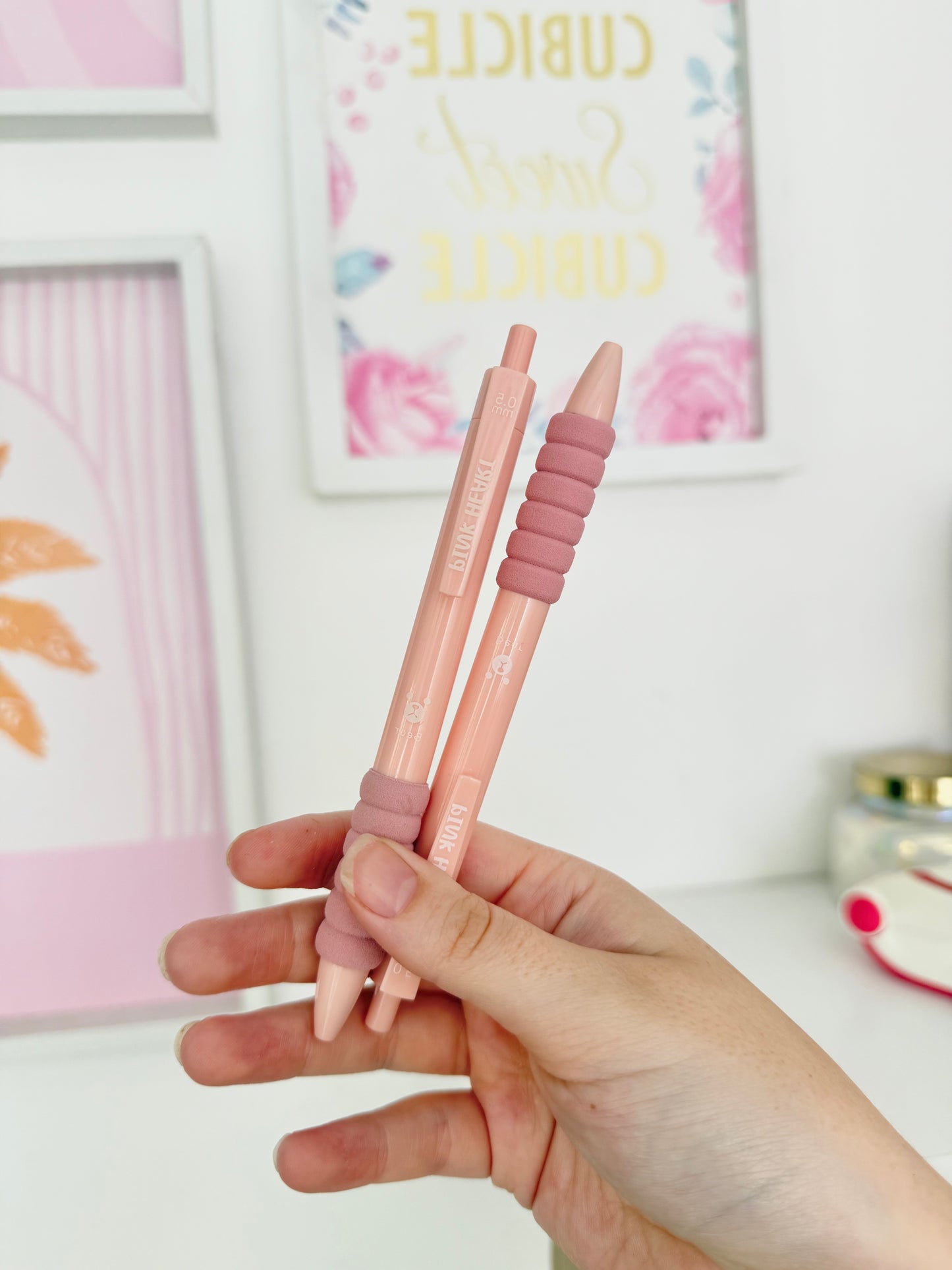 Lapicera Pink Heart retráctil