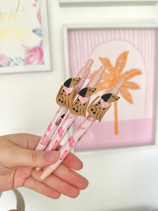 Lapicera perrito retráctil azul