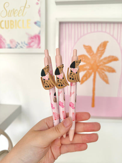 Lapicera perrito retráctil azul