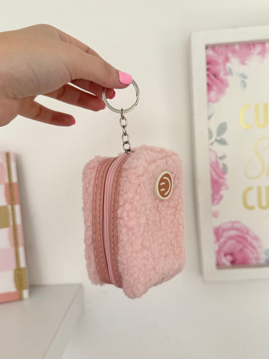 Llavero mini neceser rosa