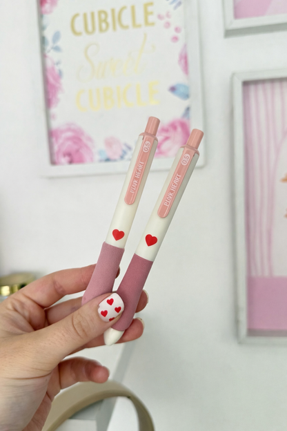 Lapicera corazones retráctil