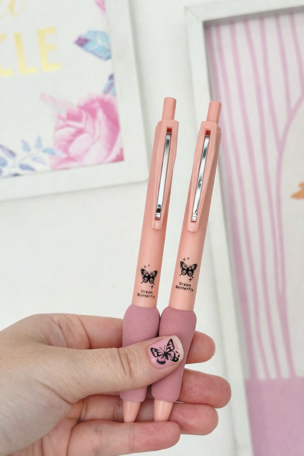 Lapicera retráctil butterfly